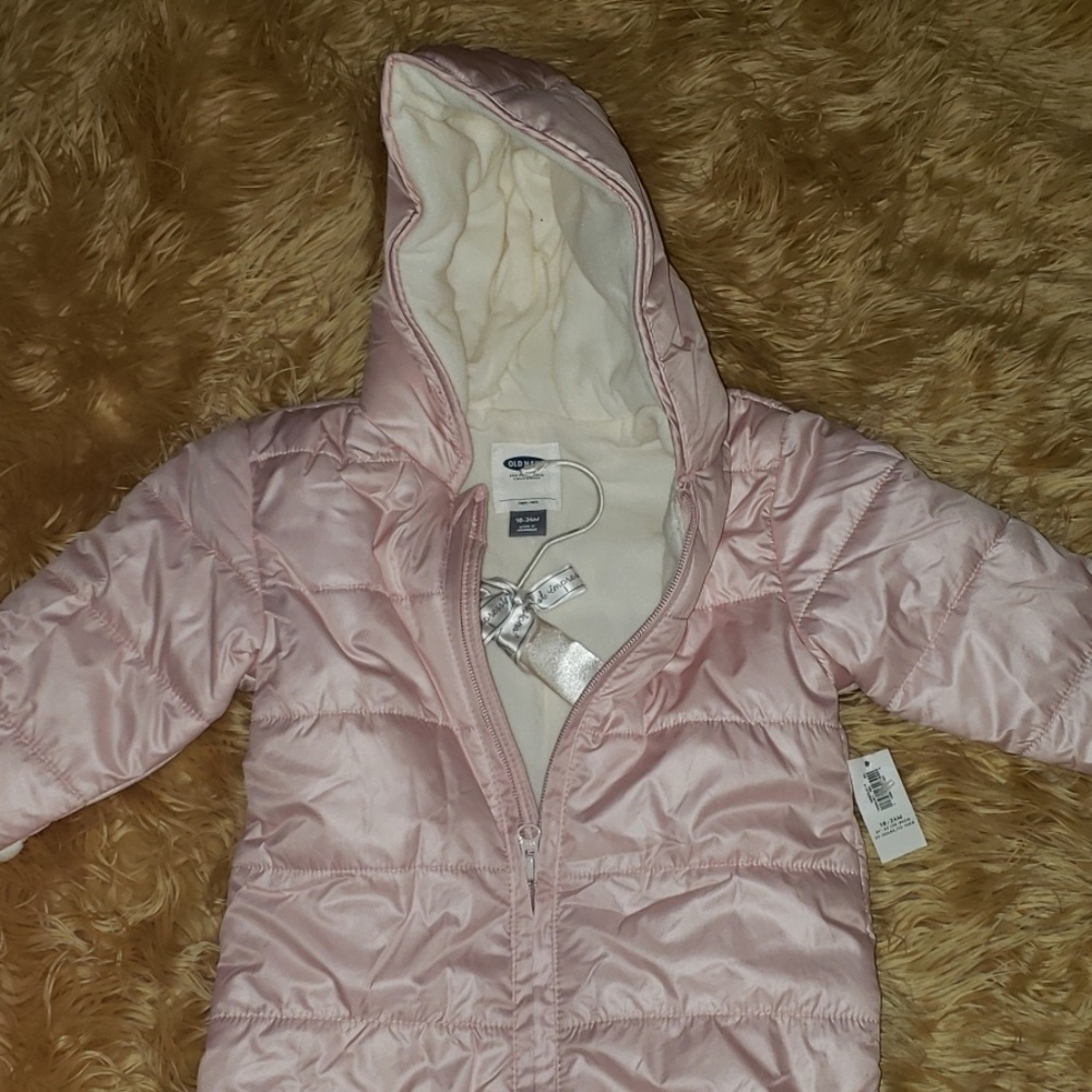 NWT 18-24 months Pink 💗 Hooded Jumper Down 1pc
